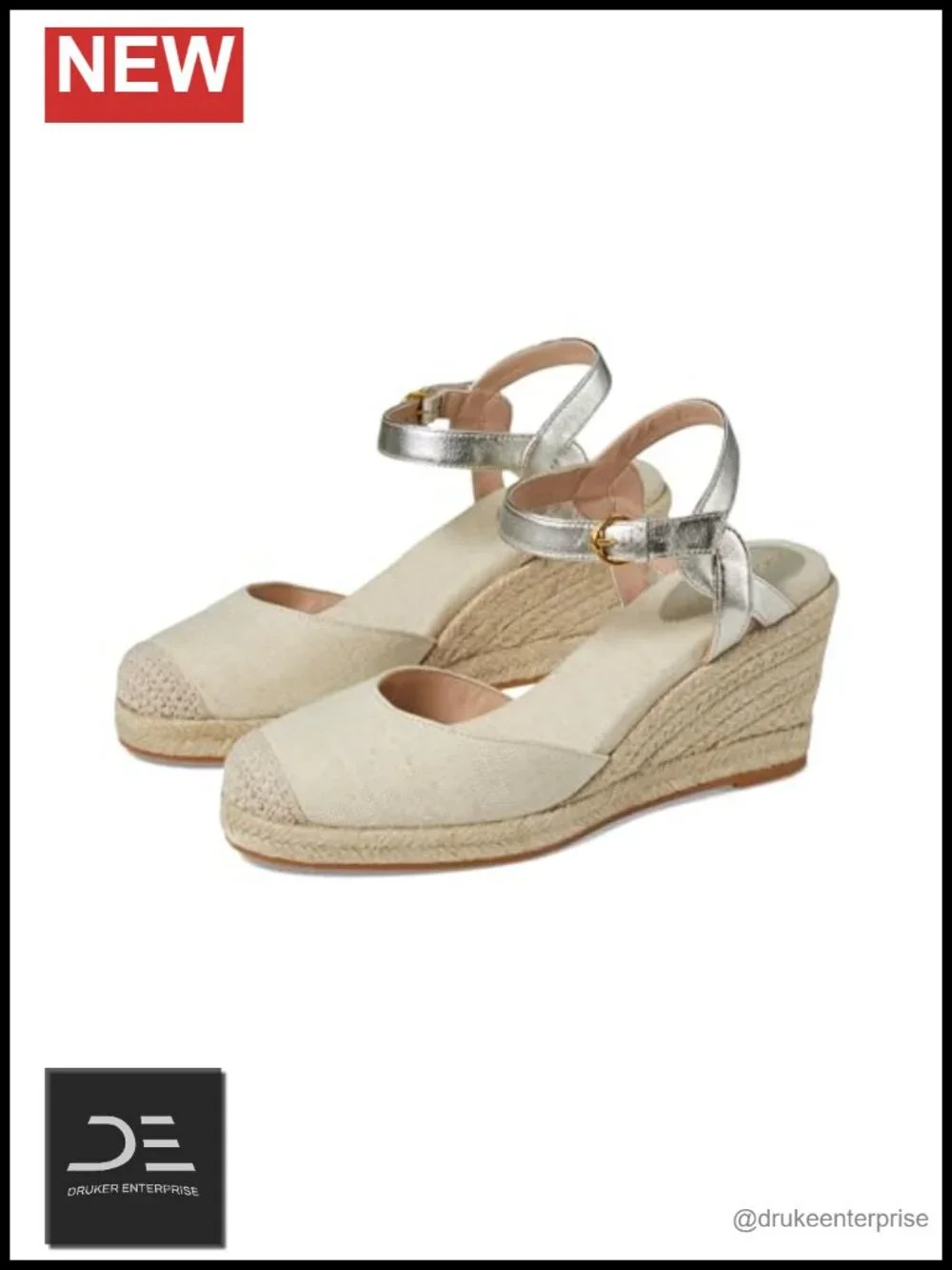 Cole Haan Cloudfeel Espadrille Wedge 80mm Women's Sandal Ankle Strap